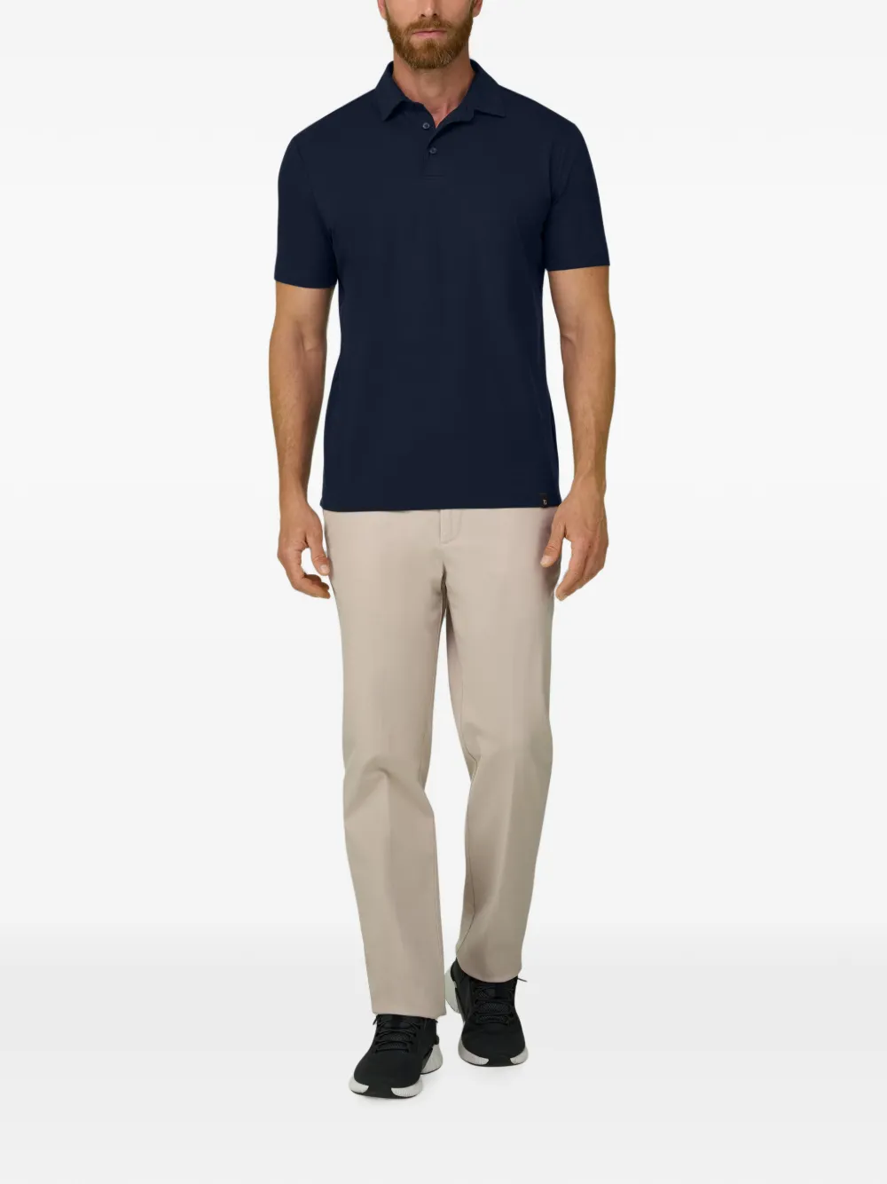 Boggi Milano Poloshirt van stretch Supima katoenen jersey Blauw