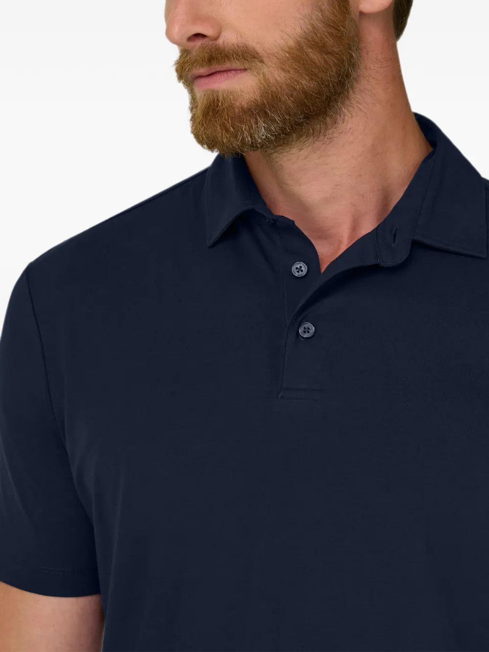 Boggi Milano Poloshirt van stretch Supima katoenen jersey Blauw