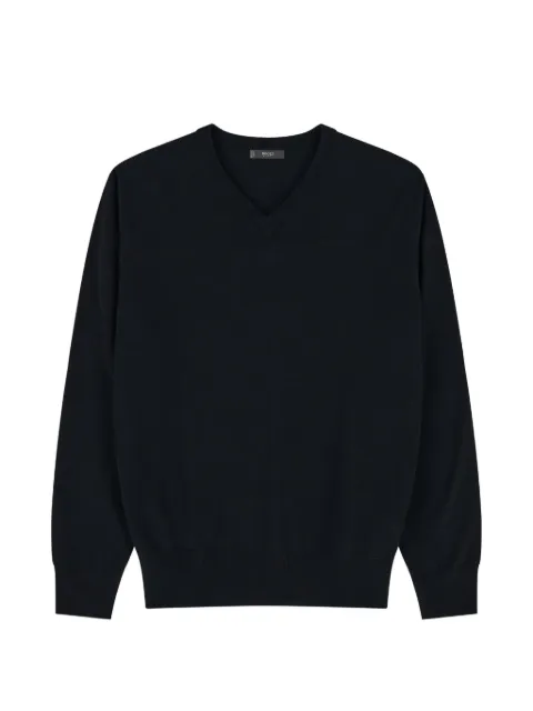 Boggi Milano V-neck jumper in extrafine merino wool