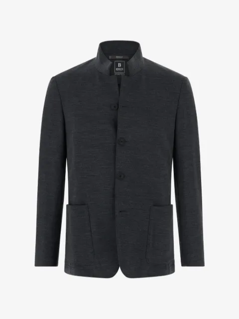 Boggi Milano blazer diagonal wool blend wooltech
