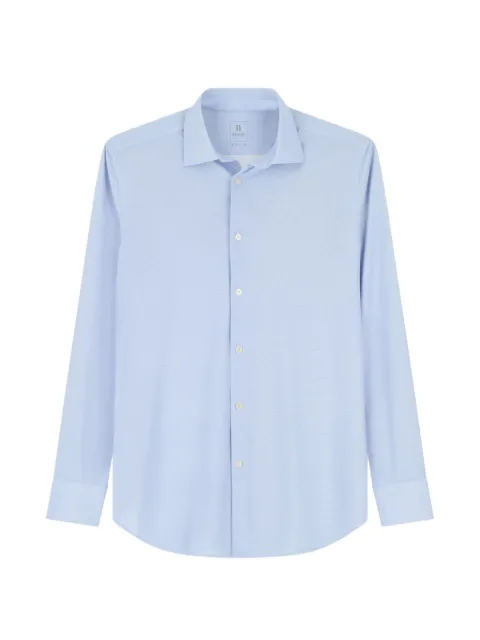 Boggi Milano shirt micro-patterned stretch nylon slim-fit B Tech