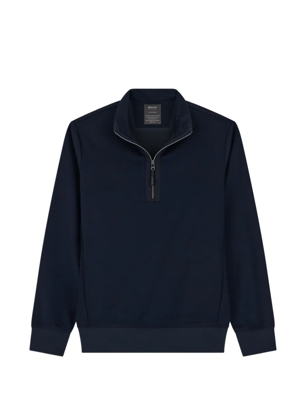 Boggi Milano WOOLTECH クォータージップスウェットシャツ | ブルー | Image 1