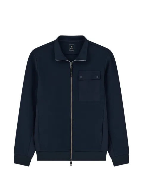 Boggi Milano full-zip sweatshirt in cotton blend scuba b tech