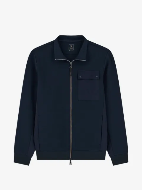 Boggi Milano full-zip sweatshirt in cotton blend scuba B Tech