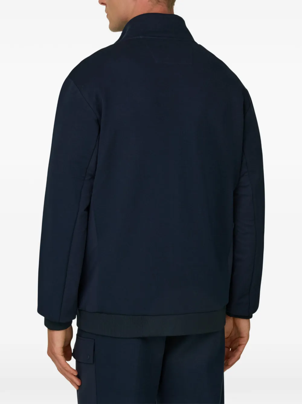 Boggi Milano Scuba B Tech sweater van katoenblend met rits Blauw
