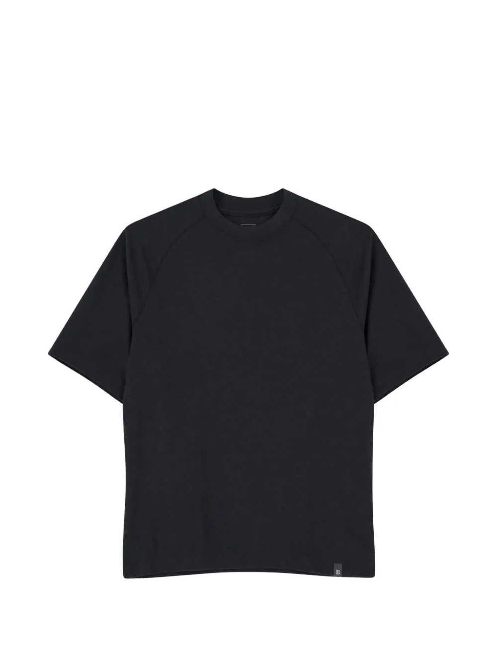 Boggi Milano T-shirt in piqué cotton blend mélange b tech - Schwarz