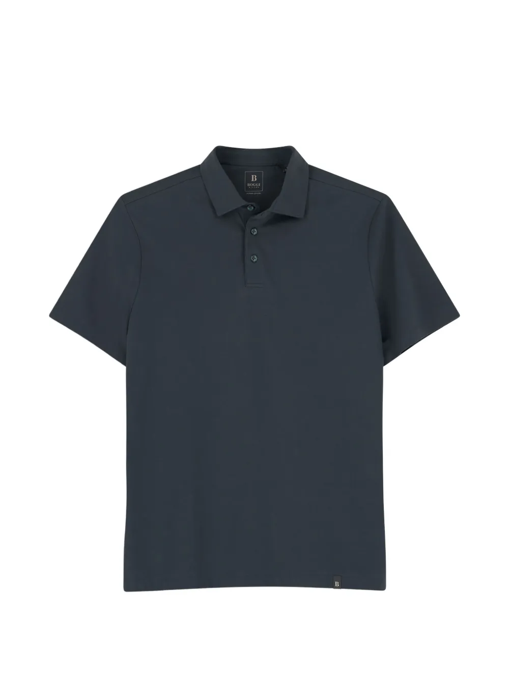 Boggi Milano polo in stretch Supima cotton jersey | Blue | Image 1