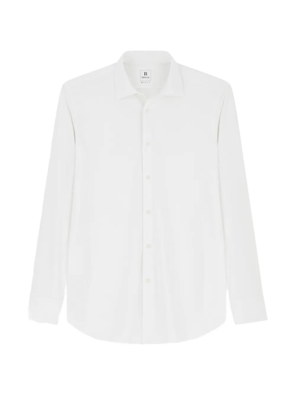 Boggi Milano shirt in stretch nylon B Tech slim fit - Weiß