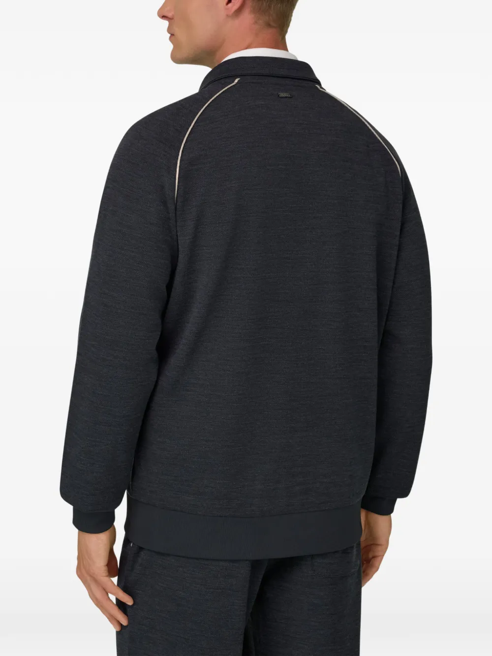 Boggi Milano Sweater van wolblend met rits Grijs