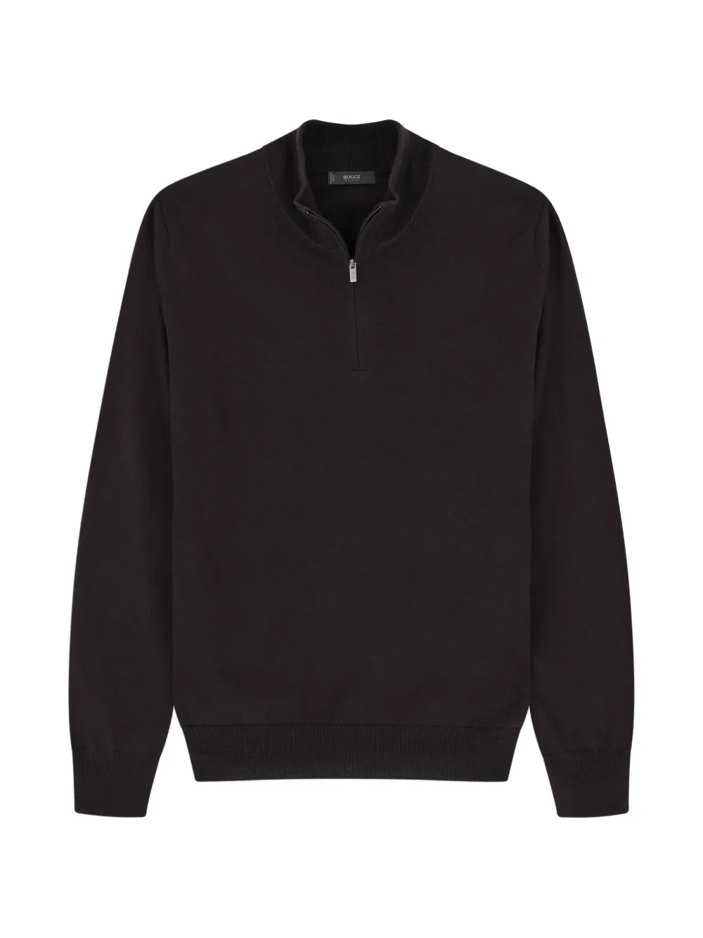 Boggi Milano クォータージップセーター | ブラウン | Image 1