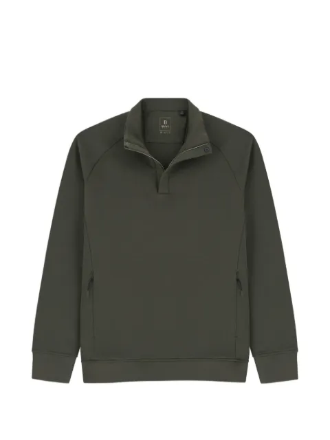 Boggi Milano quarter-zip sweatshirt in cotton blend scuba B Tech