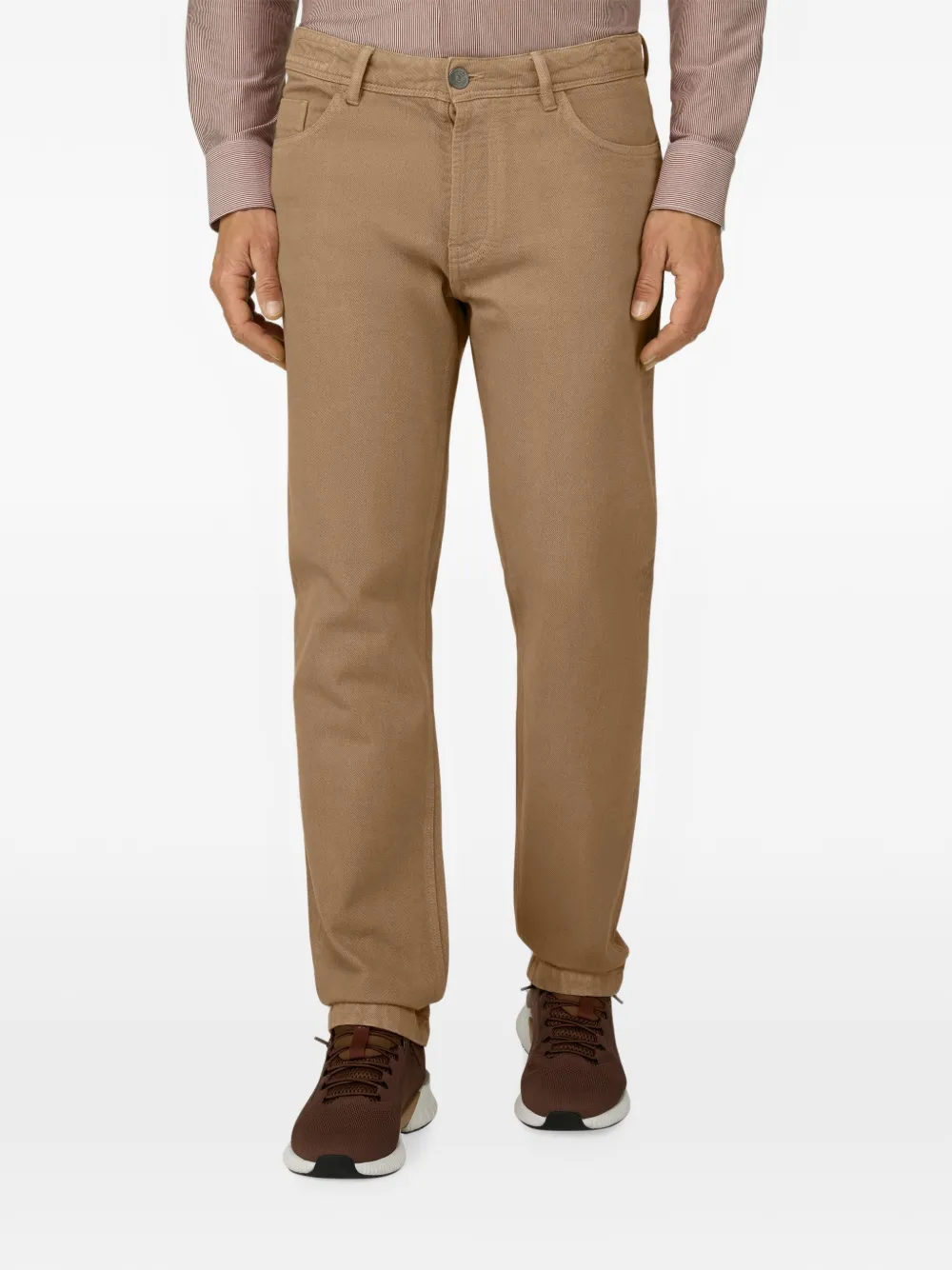 Boggi Milano Jeans van stretch denim Beige