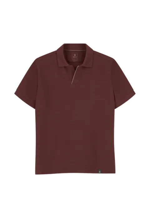 Boggi Milano polo in stretch cotton blend piqué Cool Jade-Fresh