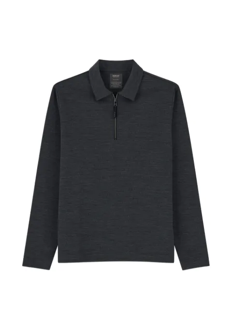 Boggi Milano quarter-zip sweatshirt in WOOLTECH wool blend diagonal