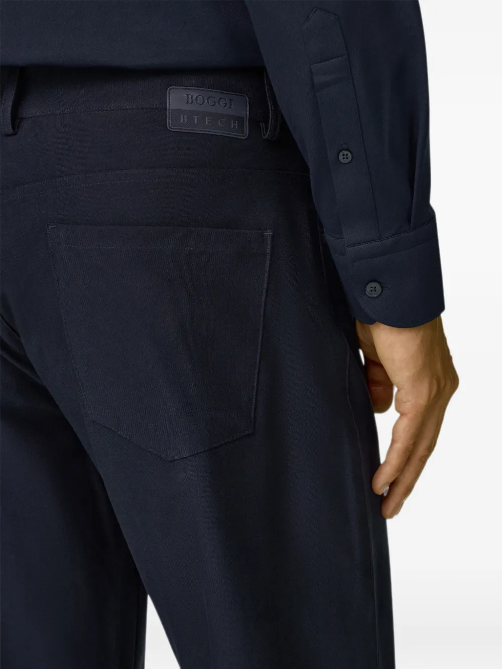 Boggi Milano B Tech jeans van technische stof Blauw