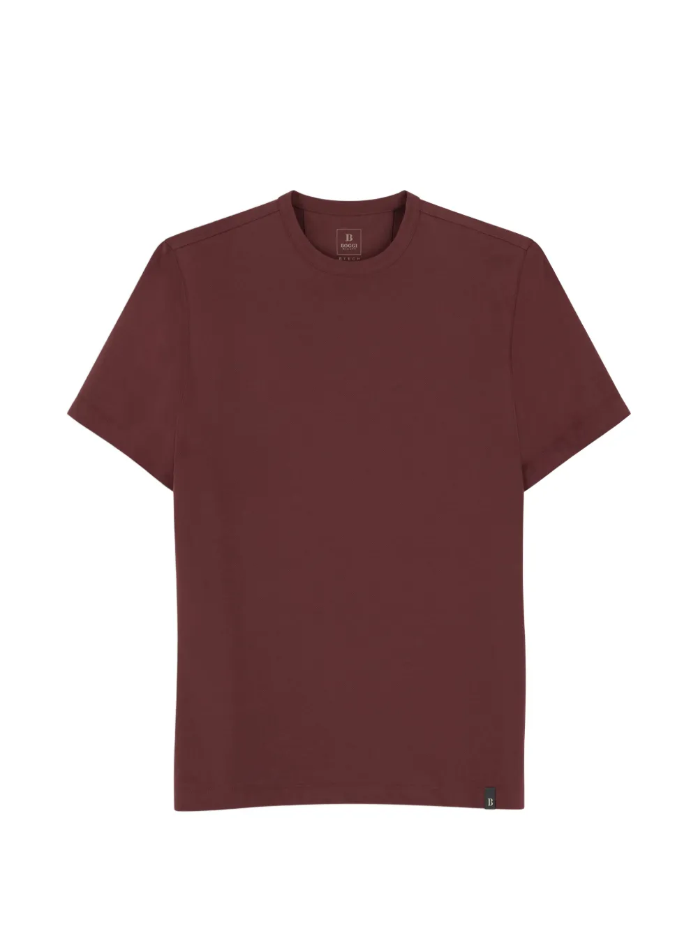 Boggi Milano T-shirt in diagonal cotton blend jersey B Tech | Red | Image 1