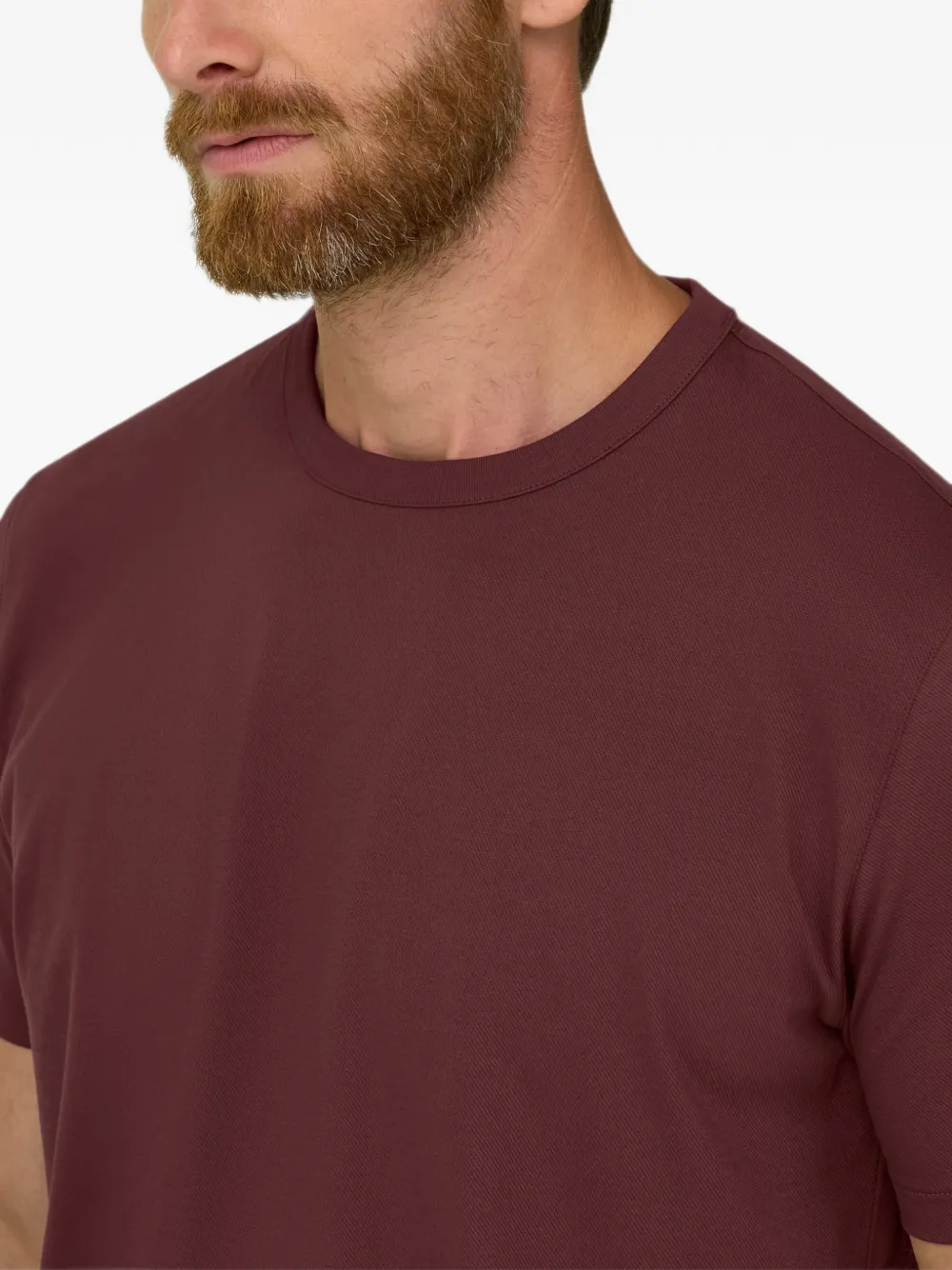 Boggi Milano T-shirt van diagonale jersey B Tech katoenblend Rood