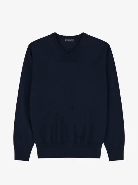 Boggi Milano V-neck jumper in extrafine merino wool
