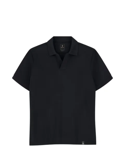 Boggi Milano polo in stretch cotton blend piqué Cool Jade-fresh