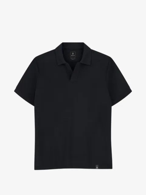 Boggi Milano polo in stretch cotton blend piqué Cool Jade-fresh