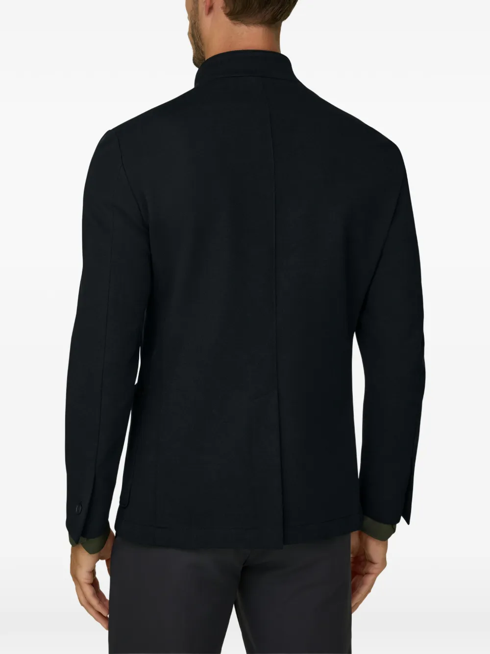 Boggi Milano B Tech blazer van wolblend Zwart