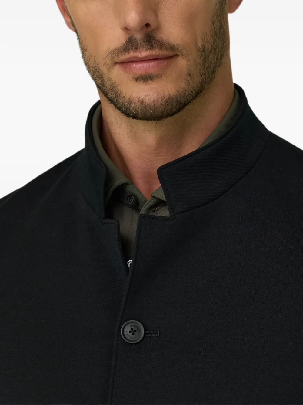 Boggi Milano B Tech blazer van wolblend Zwart