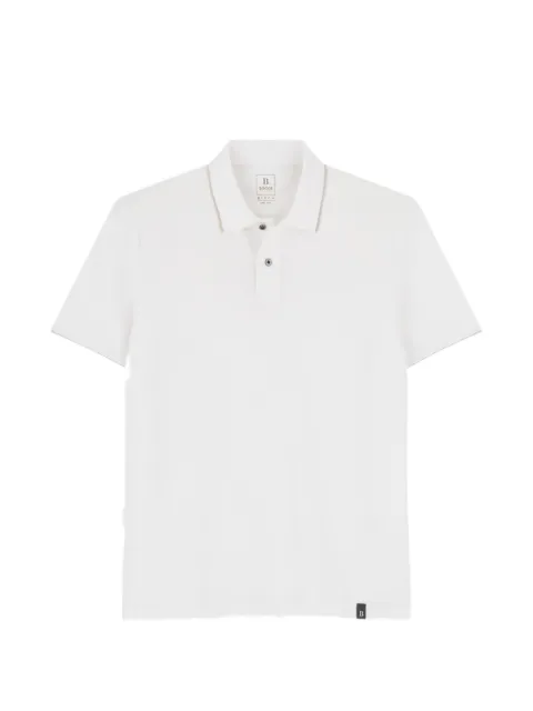 Boggi Milano polo in stretch cotton blend piqué Cool Jade-Fresh