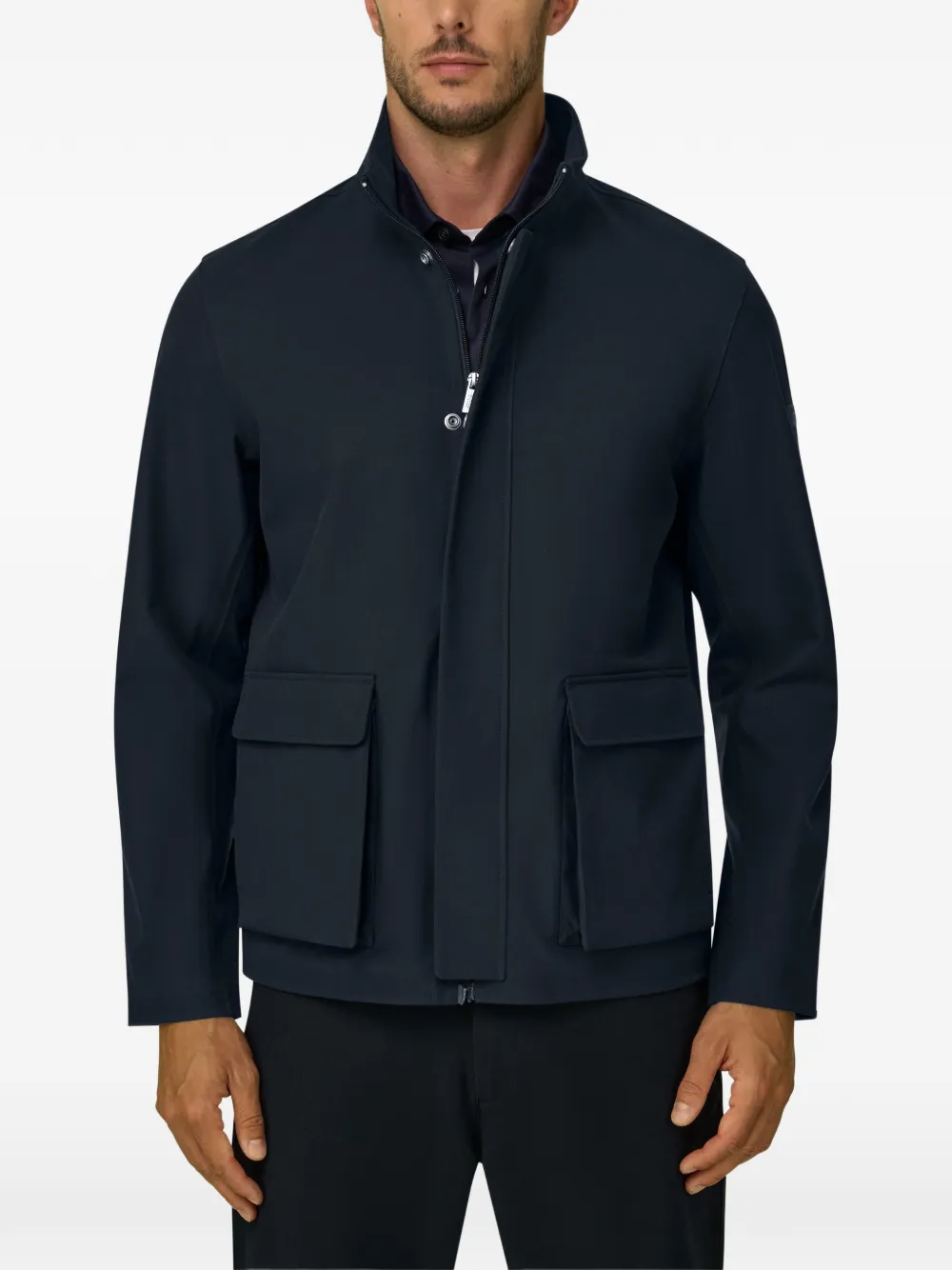Boggi Milano B Tech bomberjack van technische stof Blauw