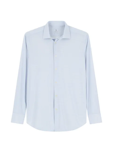 Boggi Milano shirt micro patterned nylon stretch slim fit B Tech