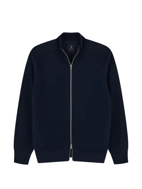 Boggi Milano full-zip jumper in merino wool blend WOOLTECH
