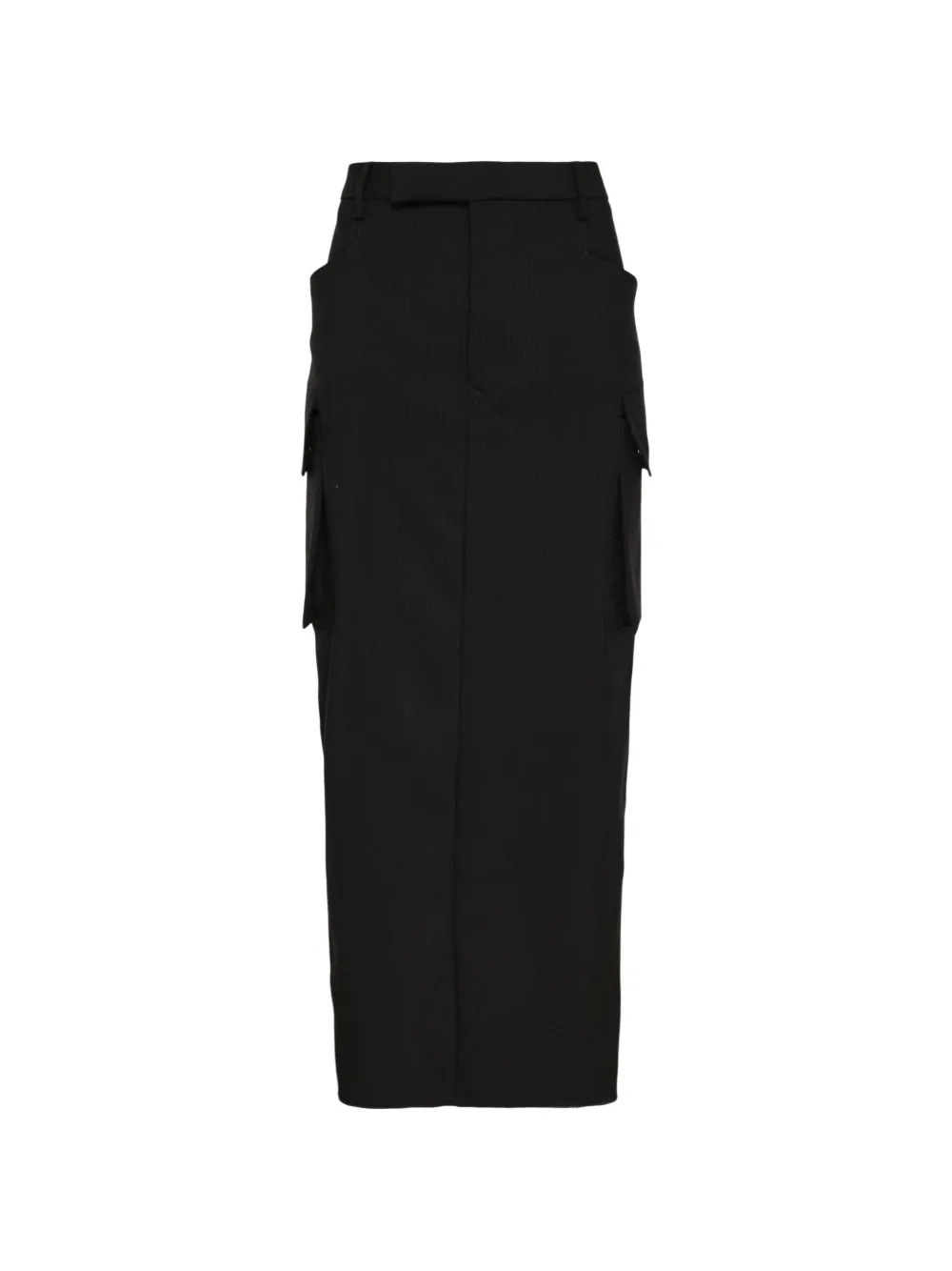 Rick Owens Firbanks grain de poudre midi-rok Zwart