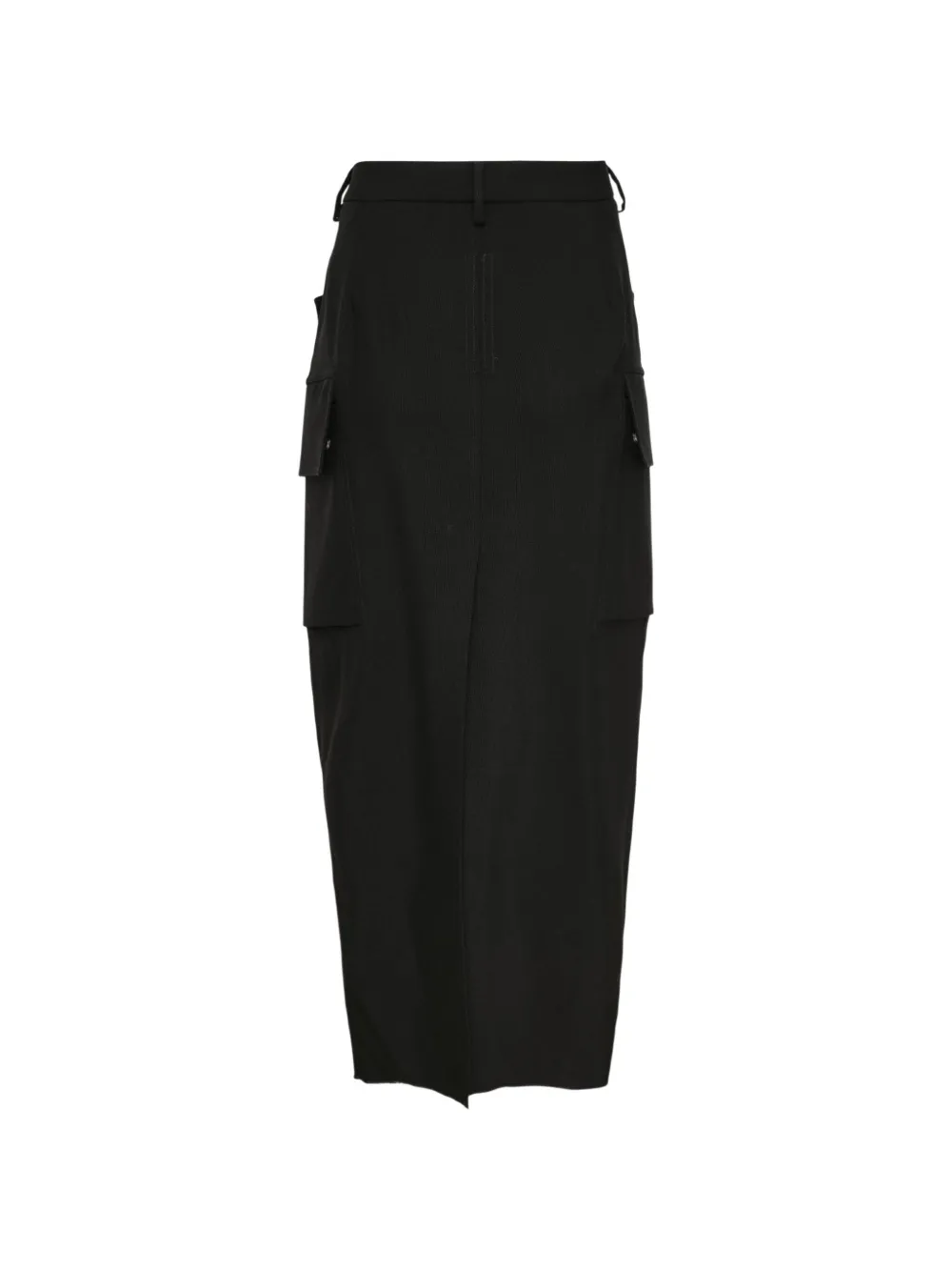 Rick Owens Firbanks grain de poudre midi skirt - Nero