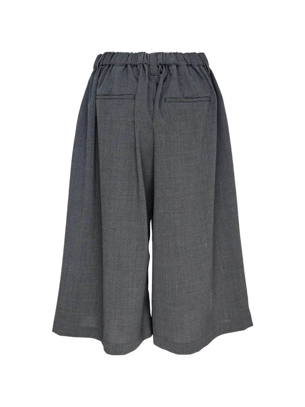 Renli Su Broek met wijde pijpen en geborduurde afwerking Grijs