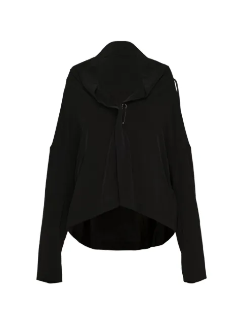 Yohji Yamamoto chamarra con cordones y imperdible