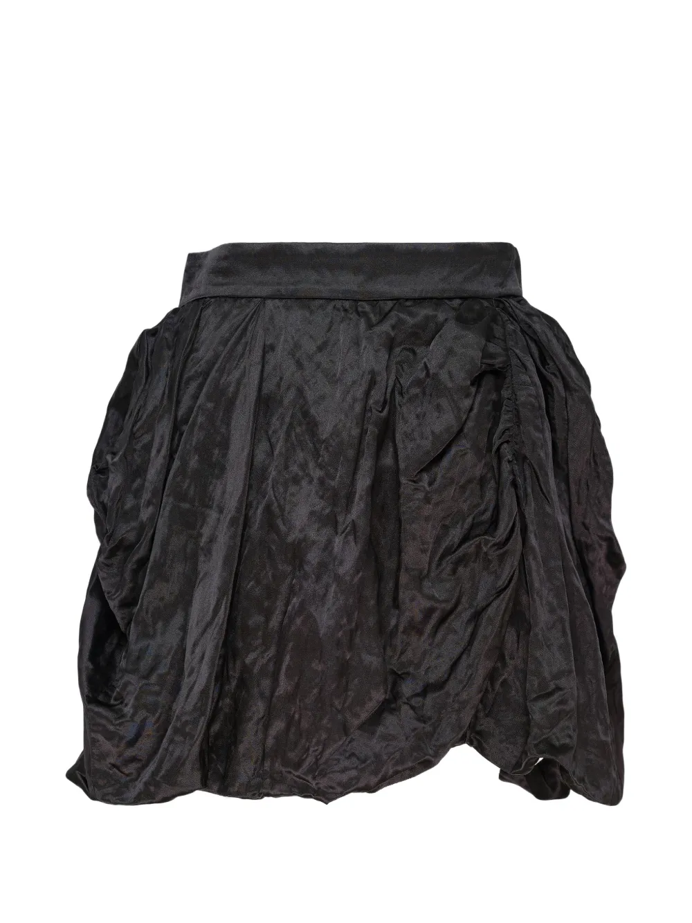 Renli Su gathered bubble-hem mini skirt | Black | Image 1