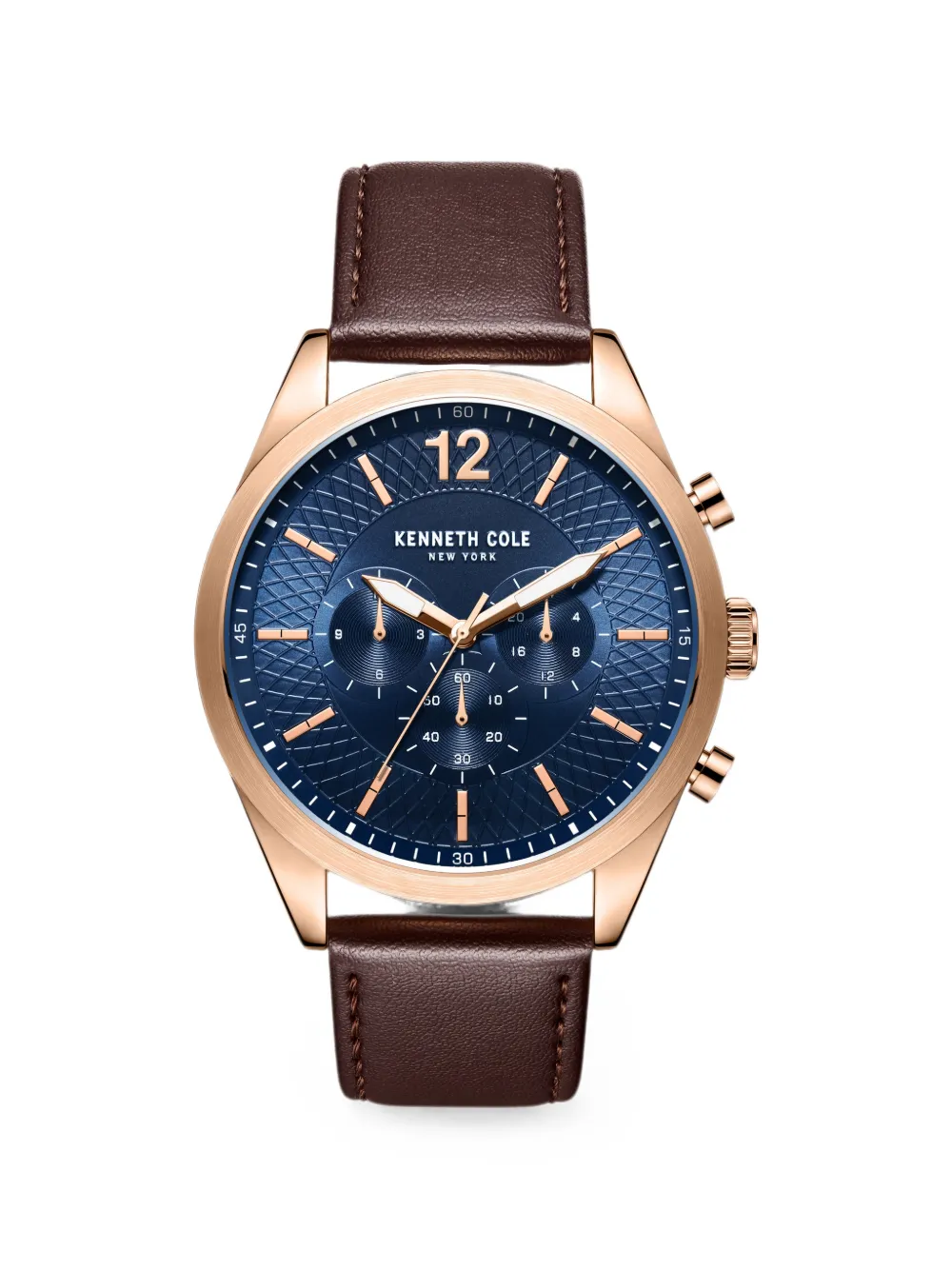 KENNETH COLE Orologio in pelle 48mm - Blu