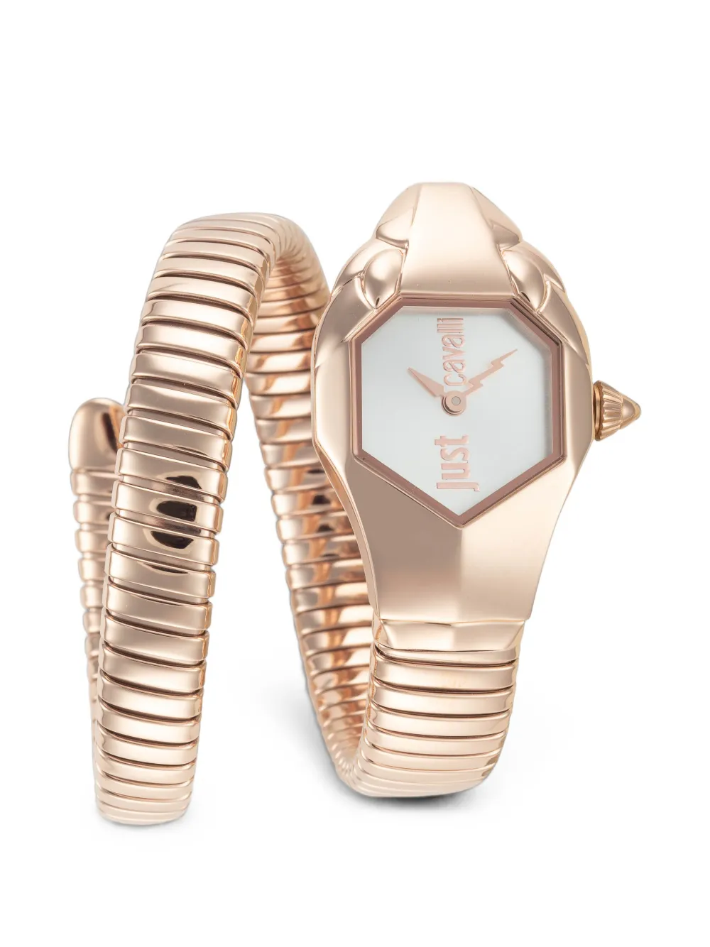 Just Cavalli Signature Snake 22mm watch - Weiß