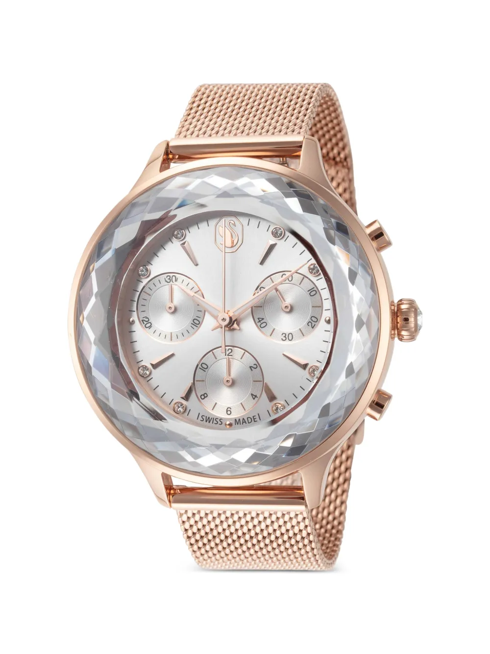 Swarovski Nova round-face 37mm watch - Argento