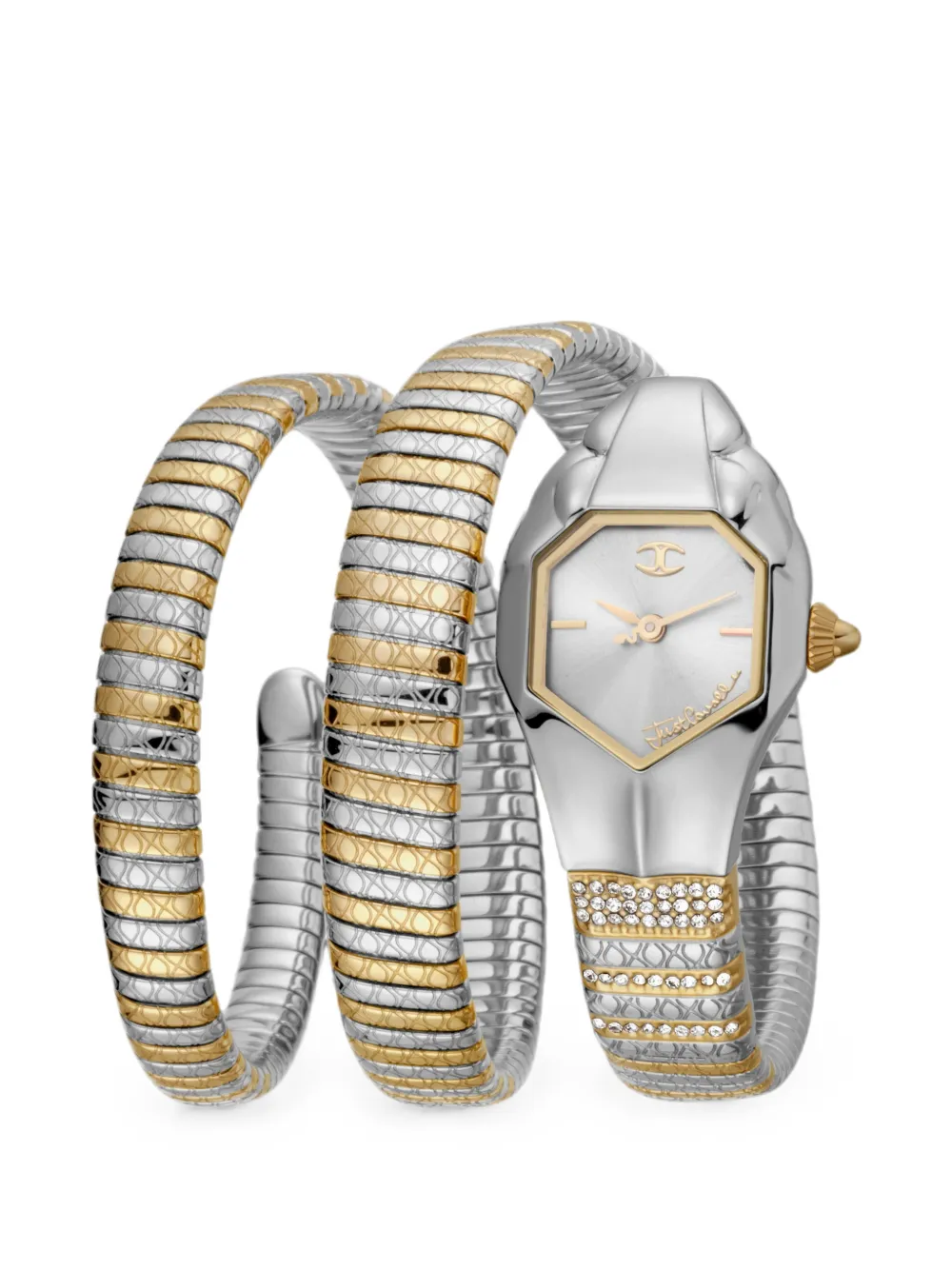 Just Cavalli Orologio Glam Snake 22mm - Argento