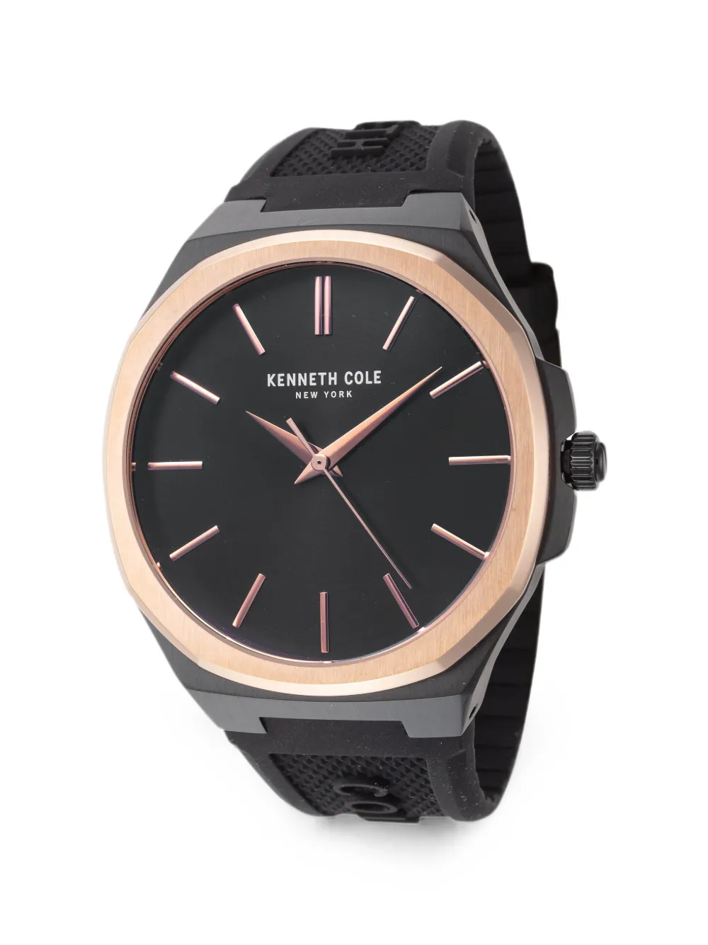KENNETH COLE Orologio con cinturino in silicone 43mm - Nero