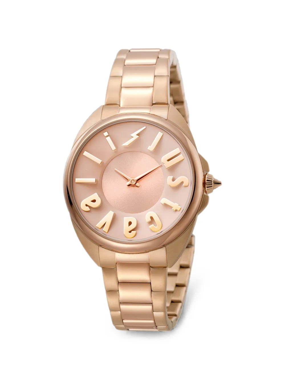 Just Cavalli Armbanduhr mit Logo-Indizes 34mm - Rosa