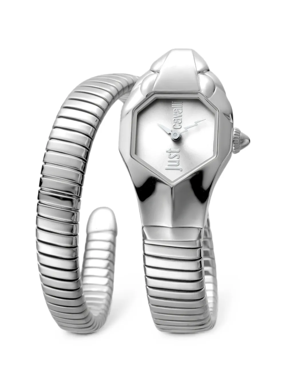 Just Cavalli Glam Snake Armbanduhr 22mm - Silber