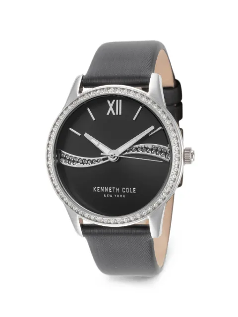 KENNETH COLE Classic crystal-embellished 36mm watch