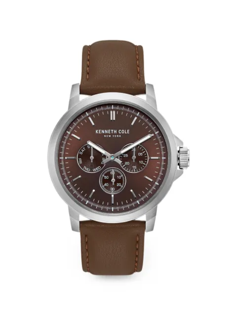 KENNETH COLE reloj con correa de piel de 43.5mm