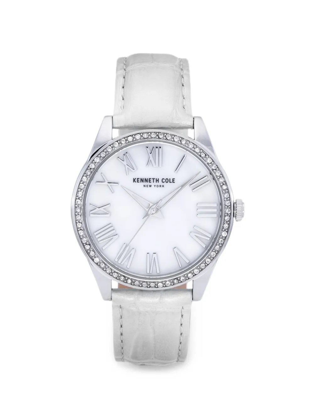 KENNETH COLE Armbanduhr mit Kristall-Lünette 39mm - Weiß