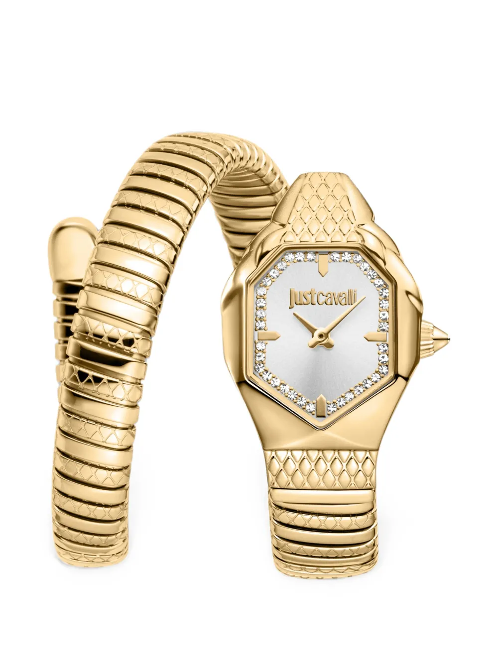 Just Cavalli Snake Armbanduhr 22mm - Silber