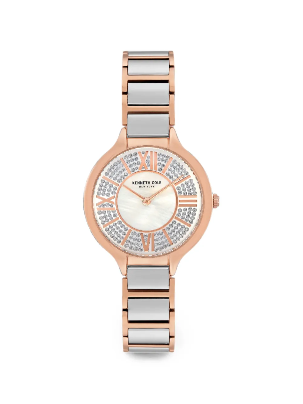 KENNETH COLE Armbanduhr mit Kristallverzierung 33mm - Weiß