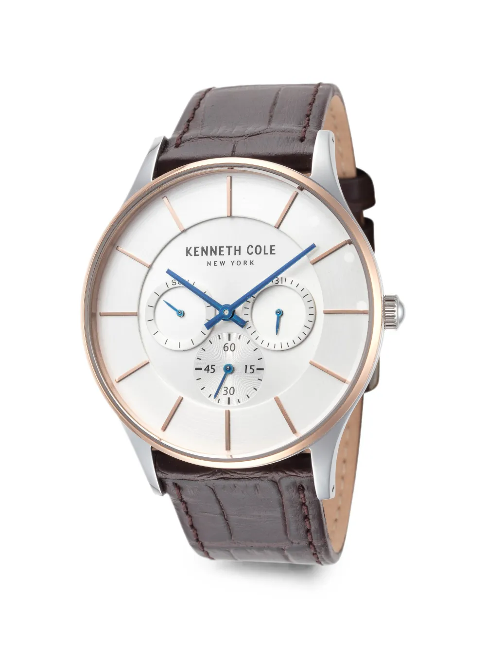 KENNETH COLE Orologio con effetto coccodrillo 42mm - Bianco