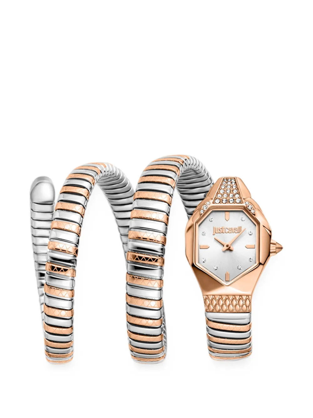 Just Cavalli Snake Ambra Armbanduhr 22mm - Silber