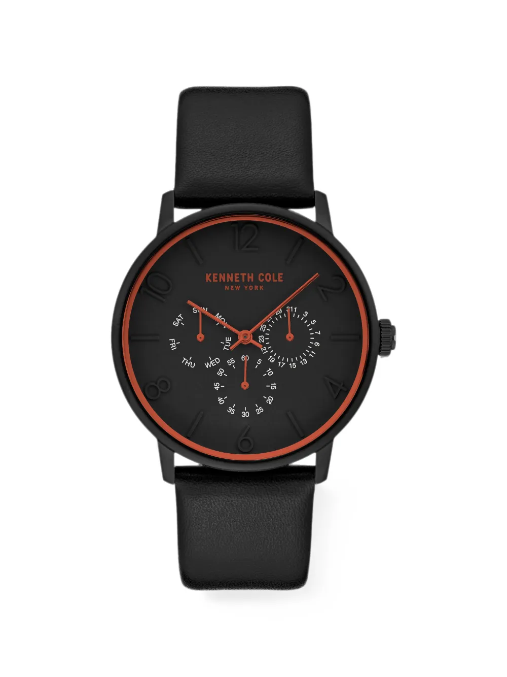 KENNETH COLE Orologio con cinturino in pelle 42mm - Nero
